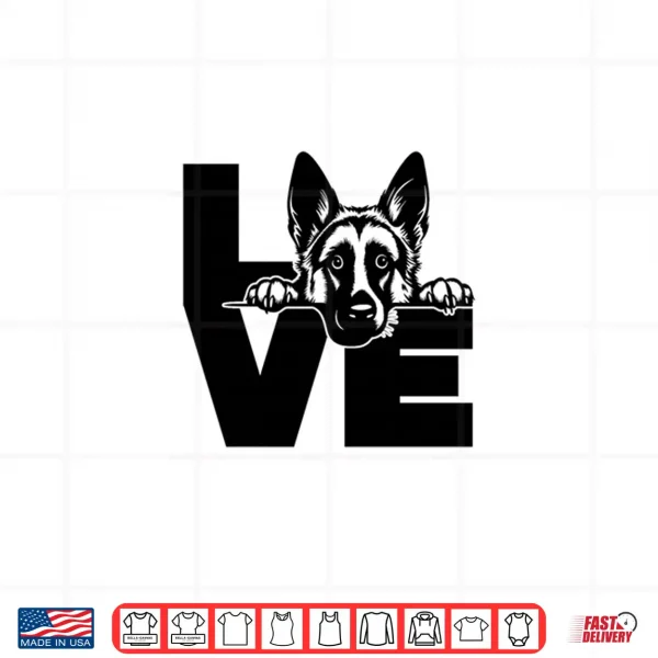 Design Love German Shepherd Dog Shirt