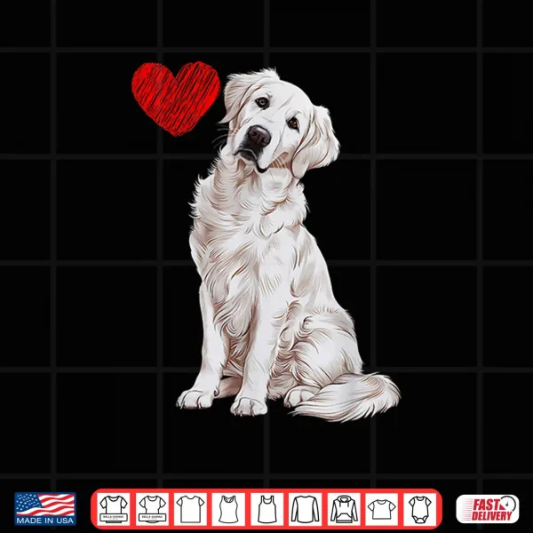 Design Love is White English Cream Golden Retriever Mom Dog Puppy Shirt