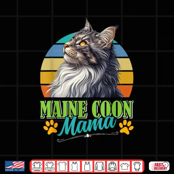 Design MAINE COON MAMA Maine Coon Mummy Cat Mummy Vintage Shirt
