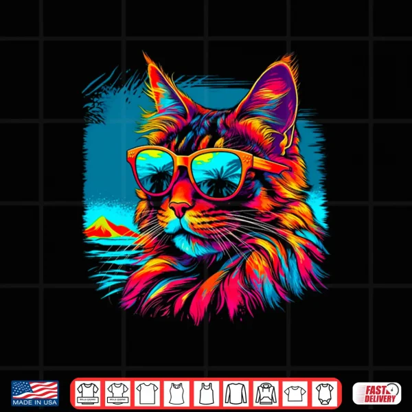 Design Maine Coon Cat Beach Shirt