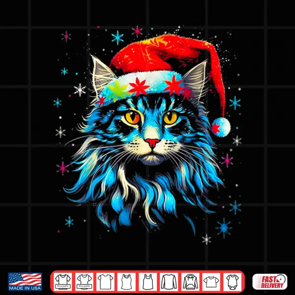 Design Maine Coon Cat Christmas Shirt