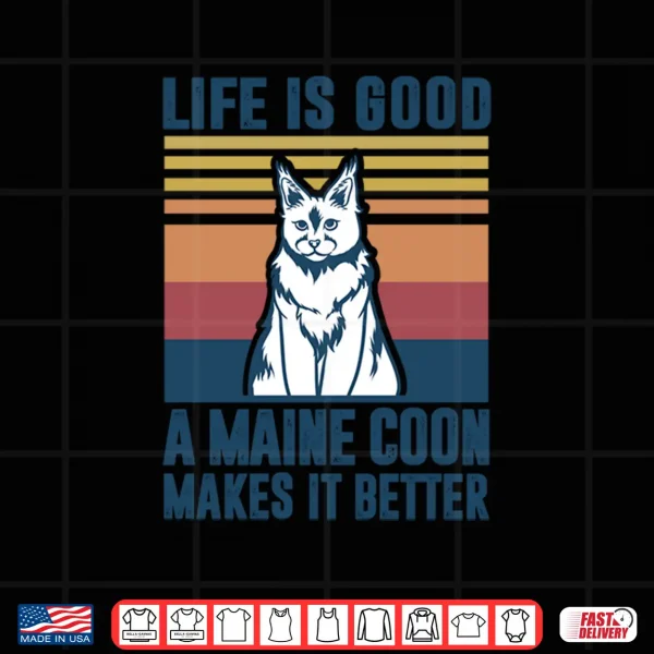 Design Maine Coon Cat Gifts Men Women Cat Mom Dad Maine Coon Shirt