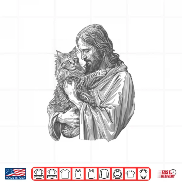 Design Maine Coon Cat Love Jesus Shirt
