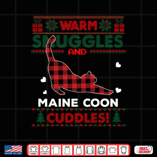 Design Maine Coon Cat Lover Cute Cat Xmas Ugly Christmas Sweater Shirt