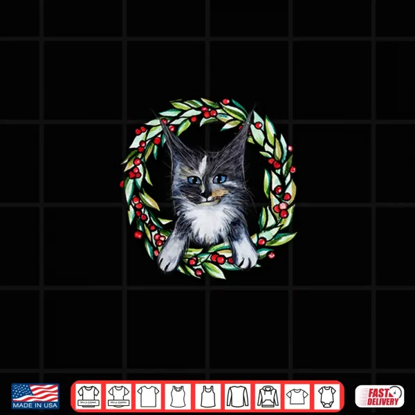 Design Maine Coon Dilute Calico Cat Christmas Shirt
