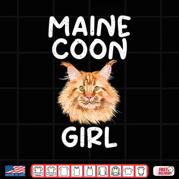 Design Maine Coon Girl Professional Minimalist Modern Graphic Shirt