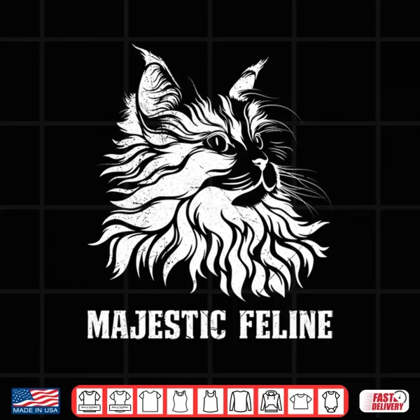 Design Maine Coon MAJESTIC FELINE Maine Coon Lovers Shirt