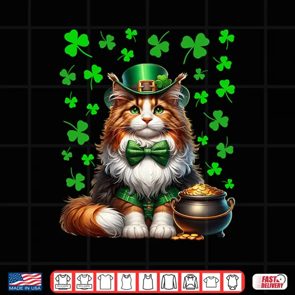 Design Maine Coon Saint Patricks Day Costume Maine Coon Cat Shirt