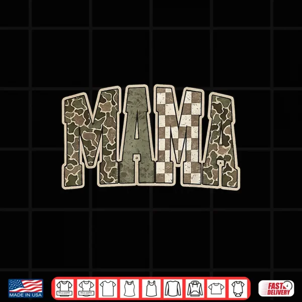 Design Mama Mommy Happy Mothers Day Mom Life Retro Camouflage Shirt