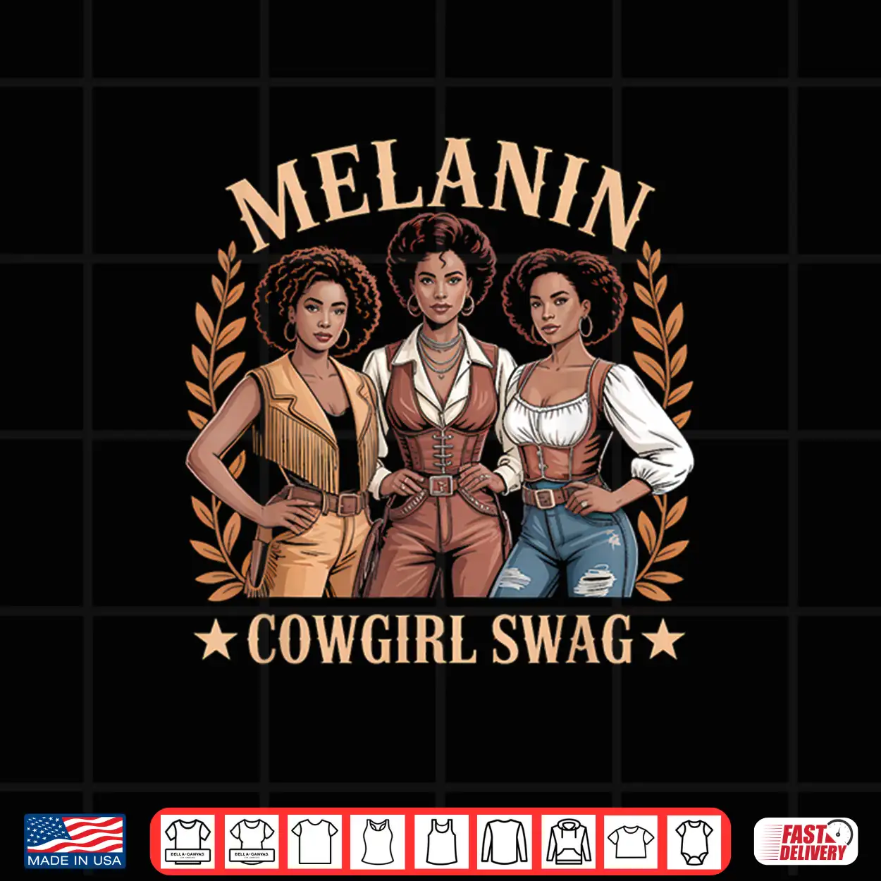 Melanin Cowgirl Swag Shirt Women Juneteenth Trail Ride Shirt Melanin Cowgirl Swag Shirt Women Juneteenth Trail Ride Shirt