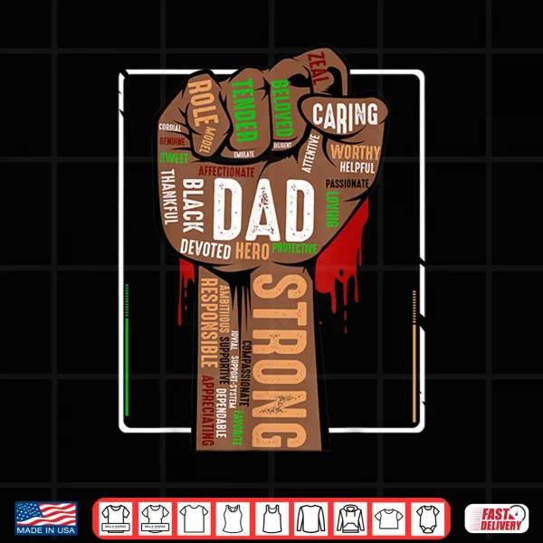 Design Mens Black Dad African American Melanin Pride Black History Month Shirt