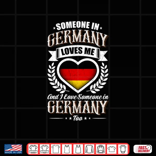 Design Mens Germany Heart Flag. Someone in Germany Loves Me. Performance Shirt