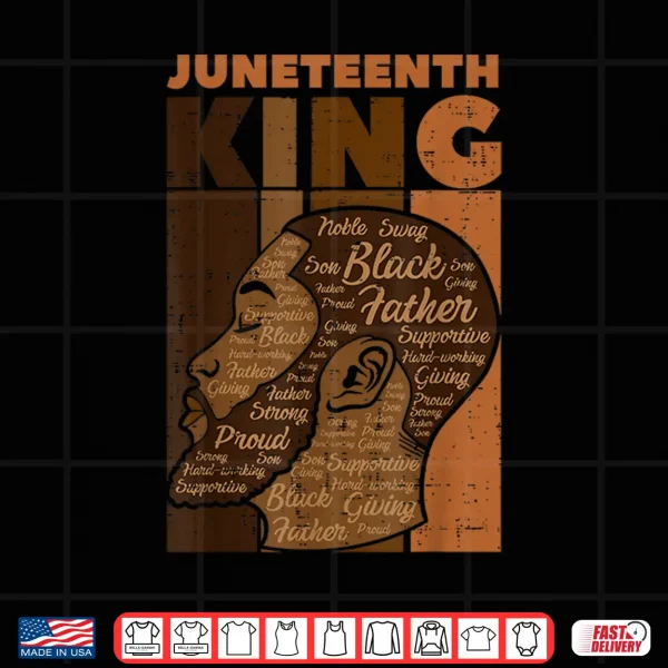 Design Mens Juneteenth King Black Father Melanin African Dad Papa Men Shirt