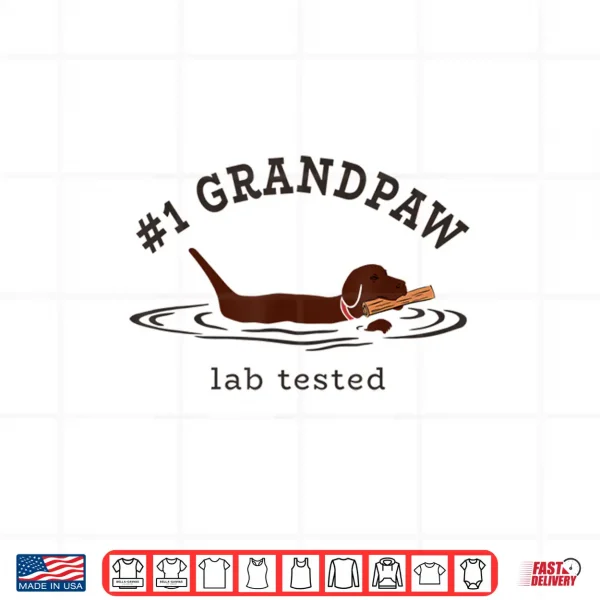 Design Mens Lab Dad Chocolate Labrador Retriever Dog 1 Grandpaw Shirt