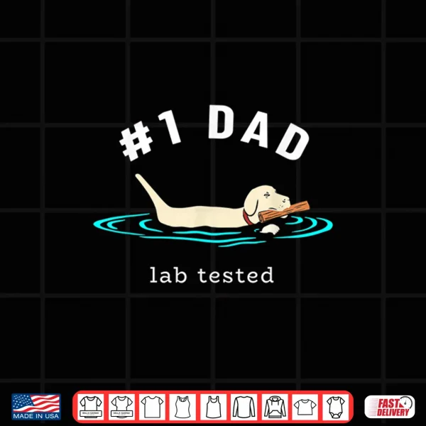 Design Mens Lab Dad Yellow Labrador Retriever 1 Dad Lab Tested Shirt