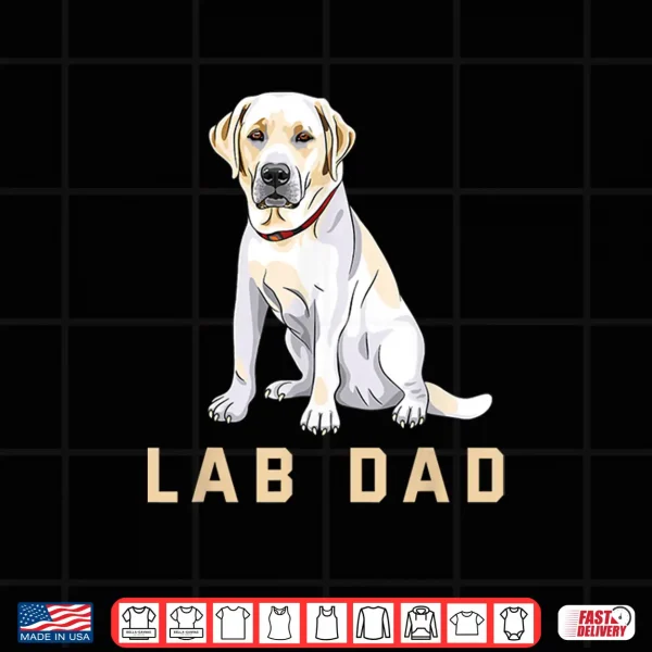 Design Mens Lab Dad Yellow Labrador Retriever Shirt For Men Shirt