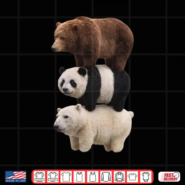 Design Mens We Bears Realistic Stacked Bares Meme Animal Performance Shirt