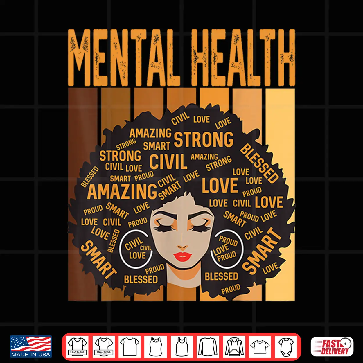 Mental Health Powerful Black History Month Black Pride Shirt Mental Health Powerful Black History Month Black Pride Shirt