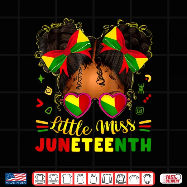 Design Miss Juneteenth Freedom Black American African Toddler Girl Shirt