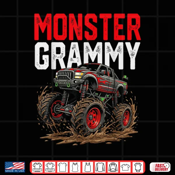 Design Monster Grammy Monster Truck Mothers Day Family Matching Shirt