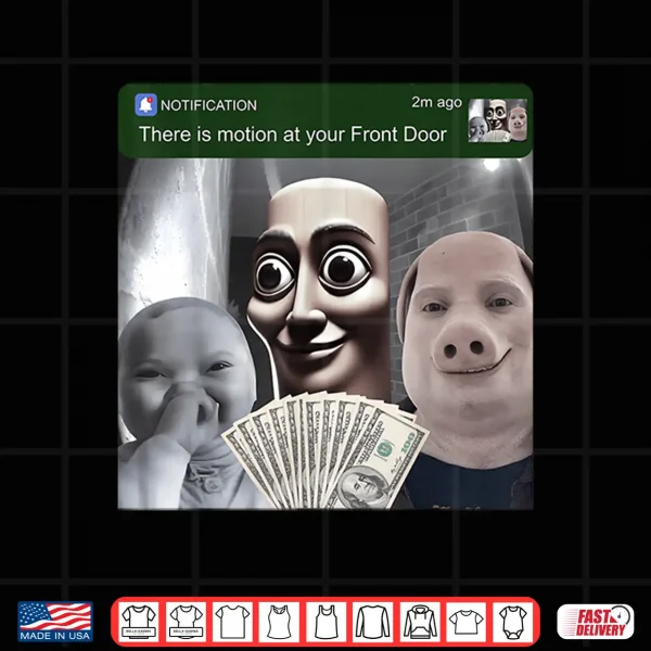 Design Motion at Your Front Door Tung Sahur John Pork Ai Baby Meme Shirt
