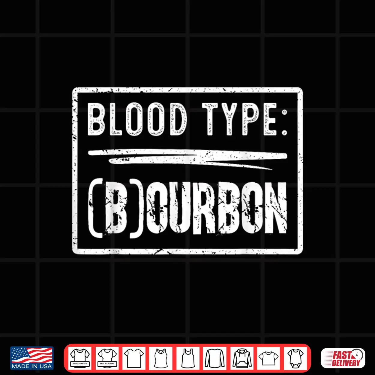 My Blood Type Is Bourbon Retro Funny Drinking Humor Shirt My Blood Type Is Bourbon Retro Funny Drinking Humor Shirt