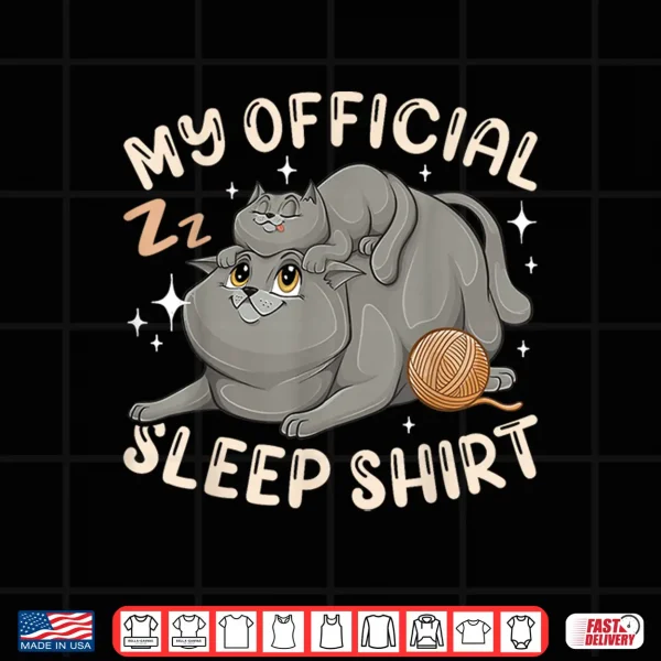 Design My Official Sleep Shirt British Shorthair Cat with Kitten Shirt