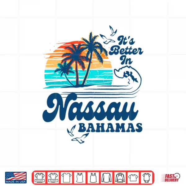 Design Nassau Bahamas Beach Summer Vacation Retro Vintage 80s 70s Comfort Colors Crop Top
