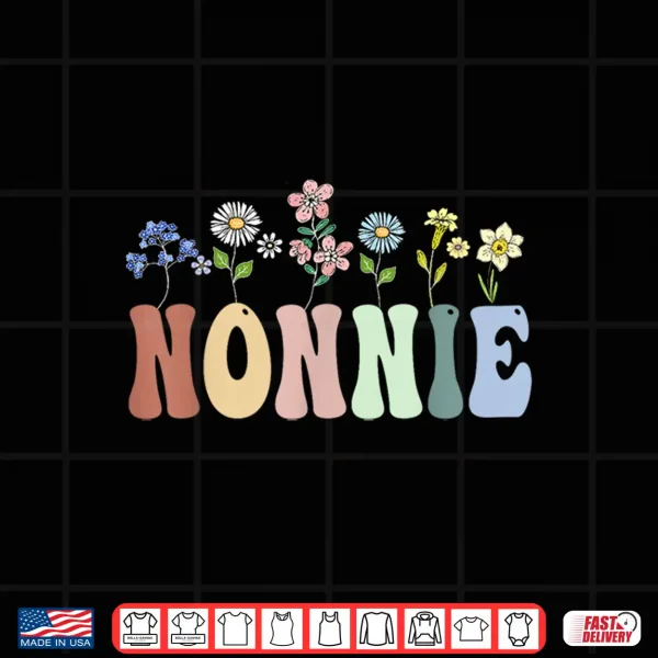 Design Nonnie Gifts Women Wildflower Floral Design Nonnie Shirt