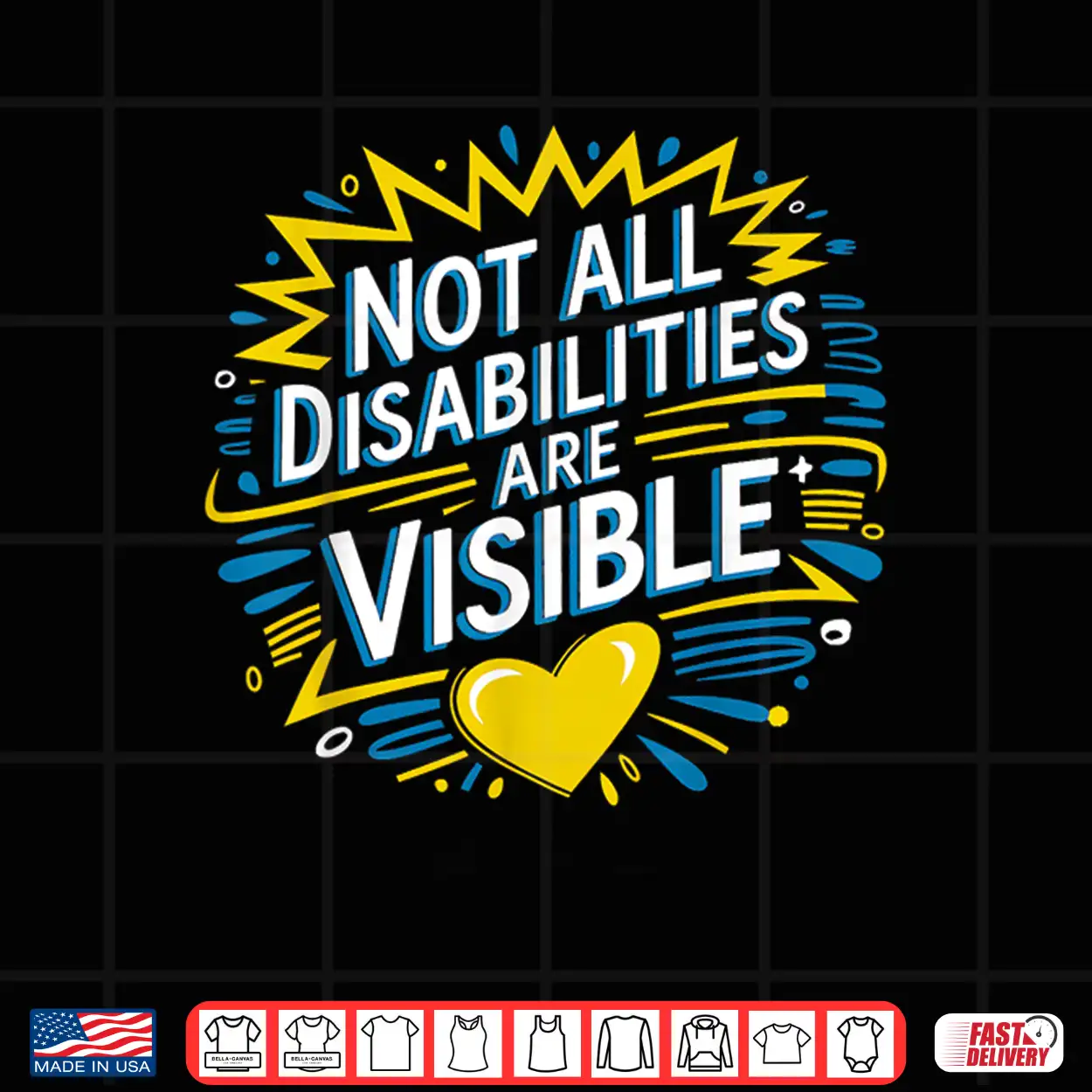 Not All Disabilities Are Visible Cool Invisible Disability Shirt Not All Disabilities Are Visible Cool Invisible Disability Shirt