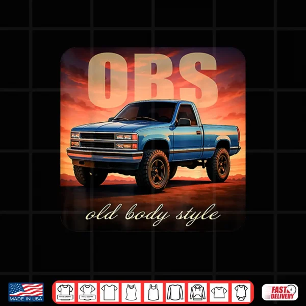 Design OBS Truck 90s Single Cab Lifted 1500 Truck Car Enthusiast Shirt
