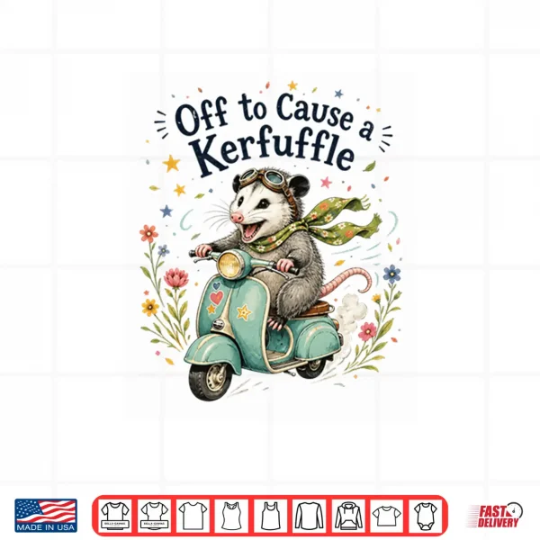 Design Off to Cause a Kerfuffle Opossum Mischief Woodland Creature Comfort Colors Crop Top