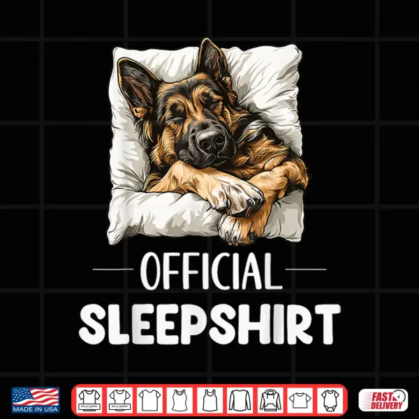 Design Official German Shepherd Sleepshirt Dog Lover Sleepwear Shirt