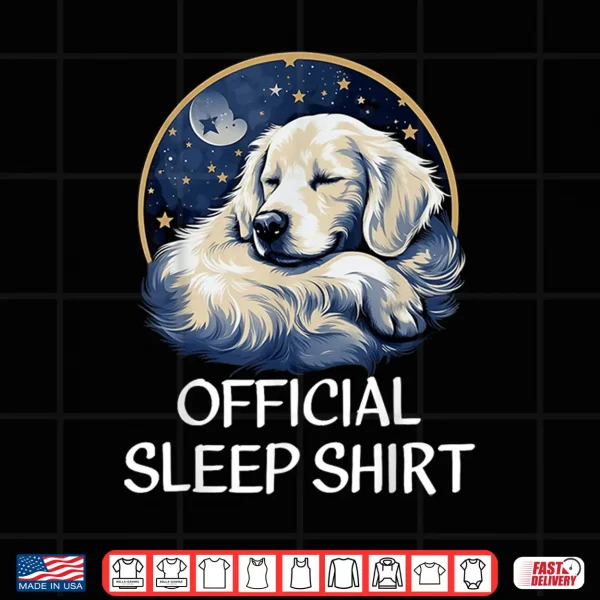 Design Official Sleep Shirt Golden Retriever Nightshirt Pajama Shirt