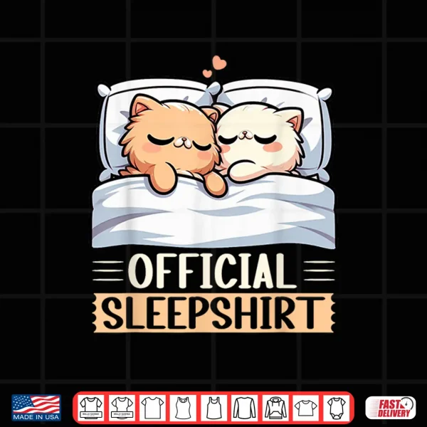 Design Official Sleepshirt Funny Persian Cat Nap Pajamas Sleepwear Shirt