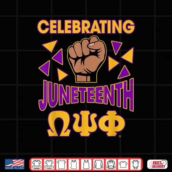 Design Omega Psi Phi Fraternity Celebrating Juneteenth Shirt