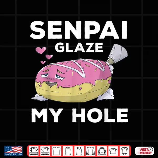 Design Otaku Ahegao Donut Pun Senpai Ecchi Etchi Hentai Funny Lewd Shirt
