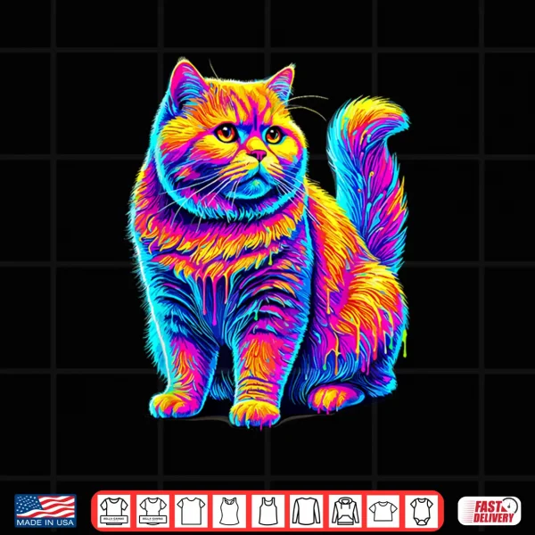 Design Paint Art British Shorthair Cat Shirt
