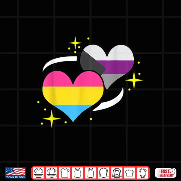 Pan Demisexual Flag Heart Panromantic Demisexual Shirt 4 Design Pan Demisexual Flag Heart Panromantic Demisexual Shirt