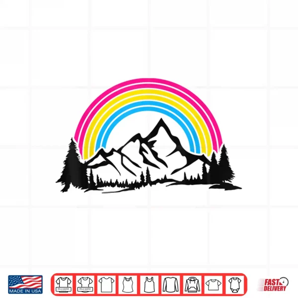 Design Pan Pride Hiking Camping Backpacking Outdoor Pansexual LGBT Shirt
