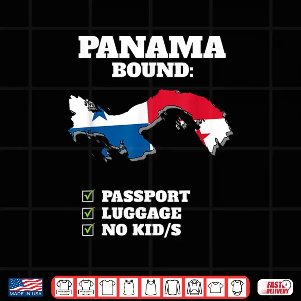 Design Panama Bound Country Travel Panamanian Flag Vacation Trip Shirt