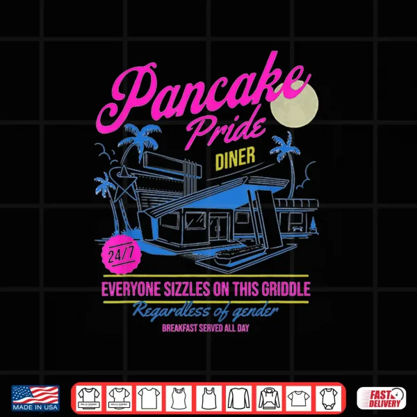Design Pancake Pride Pansexual Flag Subtle Pride Month Queer LGBT Shirt