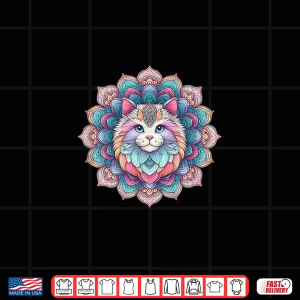 Design Pastel Zen Mandala Ragdoll Cat Shirt