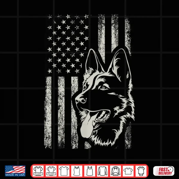 Design Patriotic German Shepherd AMERICAN FLAG Dog Lover Gift Shirt