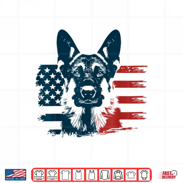 Design Patriotic German Shepherd Dog Lover 4th Of July Pet Owner Shirt