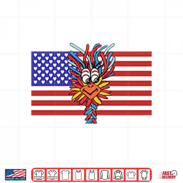 Design Patriotic Gooney Bird American Flag Shirt