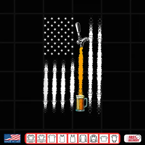 Design Patriotic US Flag American Brewery Craft Beer Shirt