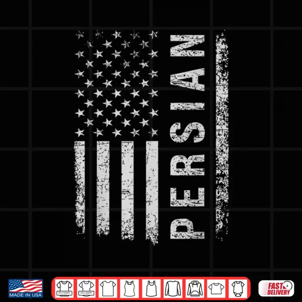 Design Persian Cat American Flag Shirt