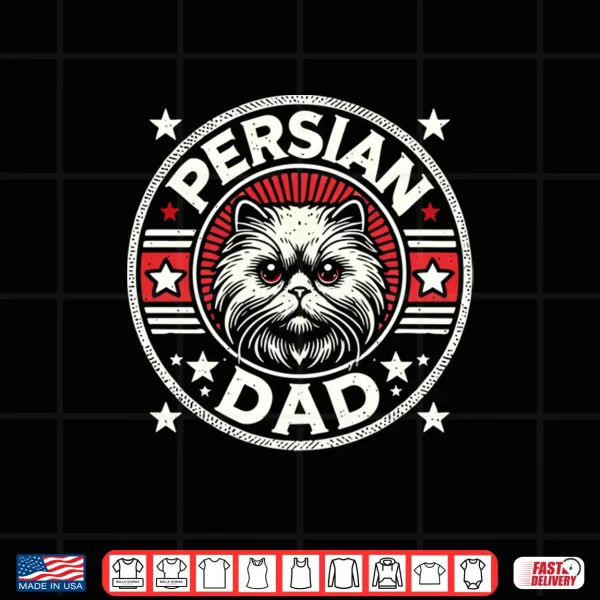 Design Persian Cat Dad Vintage Graphic Shirt