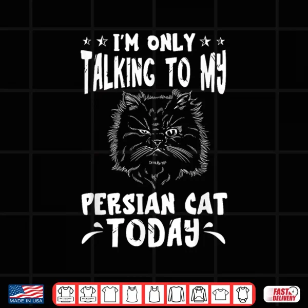 Design Persian Cat Im Only Talking To Persian Cat Lover Fluffy Cat Shirt